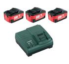 Набор аккумуляторов и ЗУ METABO 18В 5.2Ач Li-Ion (Basic Set 5.2 x3 685048000)