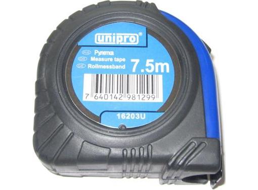 Изображение товара Рулетка UNIPRO 7.5м х 25мм с прорезиненным корпусом и стопором