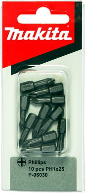 

Бита Makita Ph1 25мм (10шт, Ph1 25мм (10шт.)