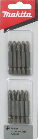 

Бита Makita Ph2 50мм (10шт, Ph2 50мм (10шт.)