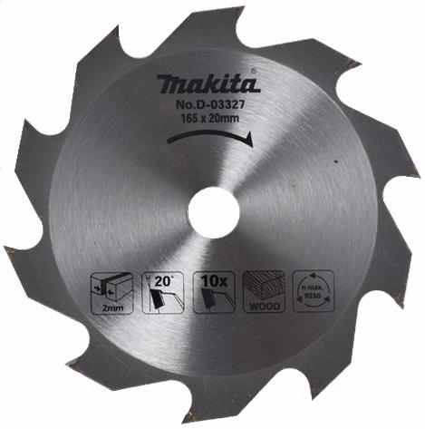 фото Диск пильный твердосплавный makita ф165х20мм 10зуб. (d-45864 standart)