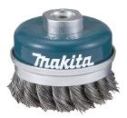 Кордщетка MAKITA чаша 75мм для УШМ витая сталь (D-24131)