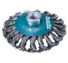 Кордщетка MAKITA тарелка 100мм для УШМ витая сталь (D-39861)