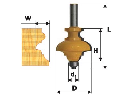 Изображение товара Фреза MAKITA D-11776 кромочная многопрофильная диаметром 57 мм