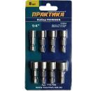 Набор головок ПРАКТИКА размер 35мм, H 35мм, S 1/4'' (775-709 8шт.)