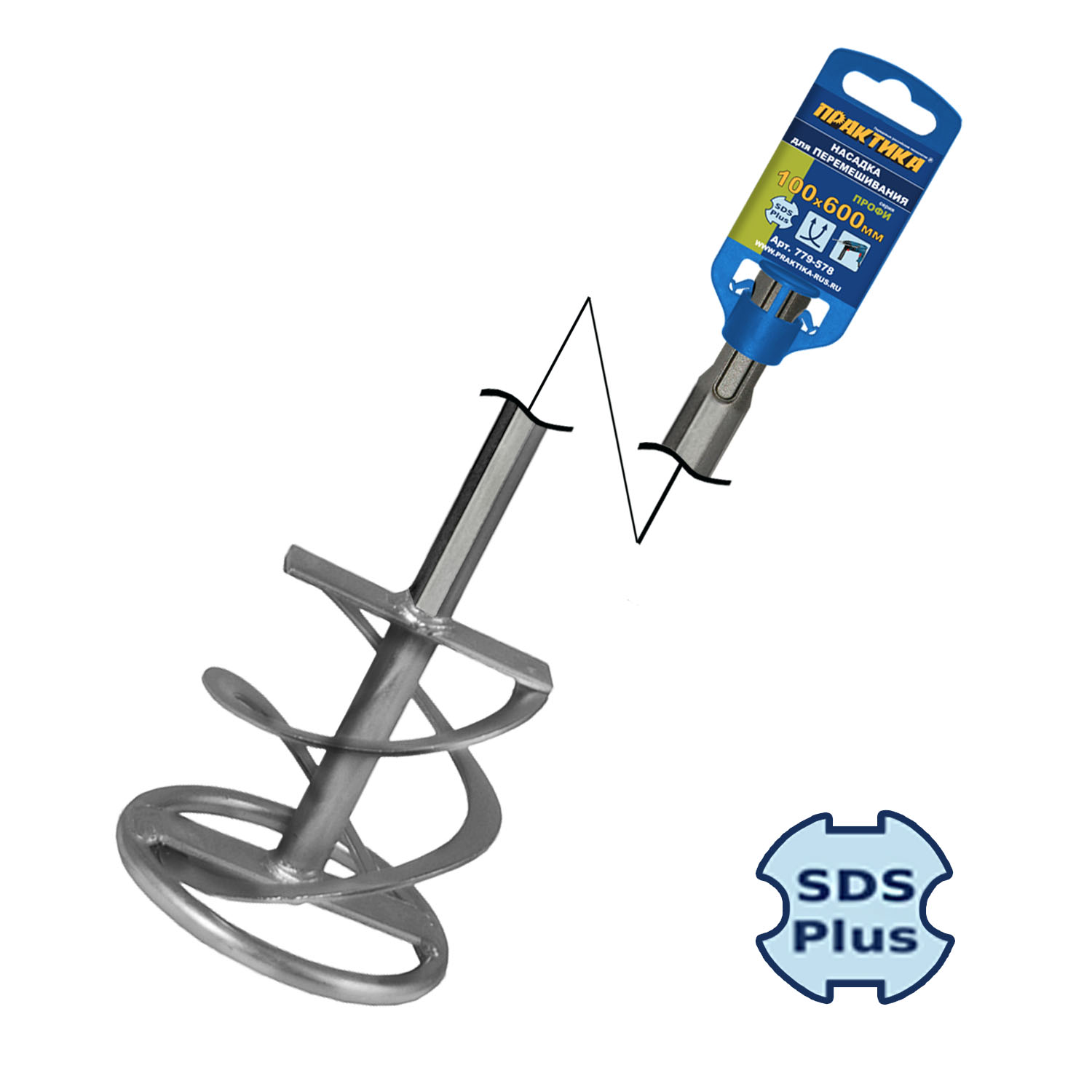 

Венчик для миксера ПРАКТИКА Ф100х600мм sds+ (779-578, Ф100х600мм sds+ (779-578)