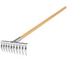 Изображение товара Грабли садовые ЦЕНТРОИНСТРУМЕНТ 0529-Ч, витые зубья, нерж. покрытие, длина 138 см