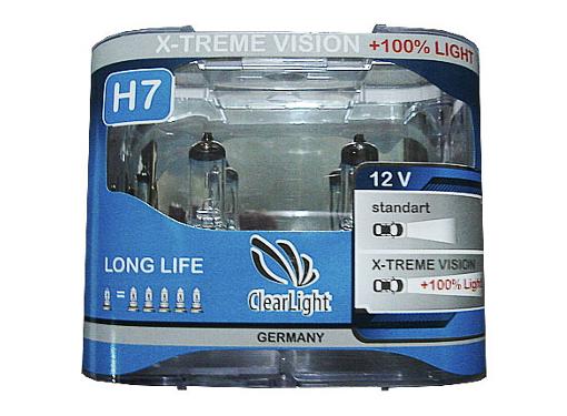 Изображение товара Автолампа CLEARLIGHT MLH7XTV120 X-treme Vision 120% яркости H7 55Вт 12В
