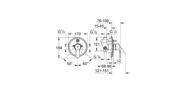 ��������� �������� ������� GROHE Eurostyle Cosmopolitan 33637002