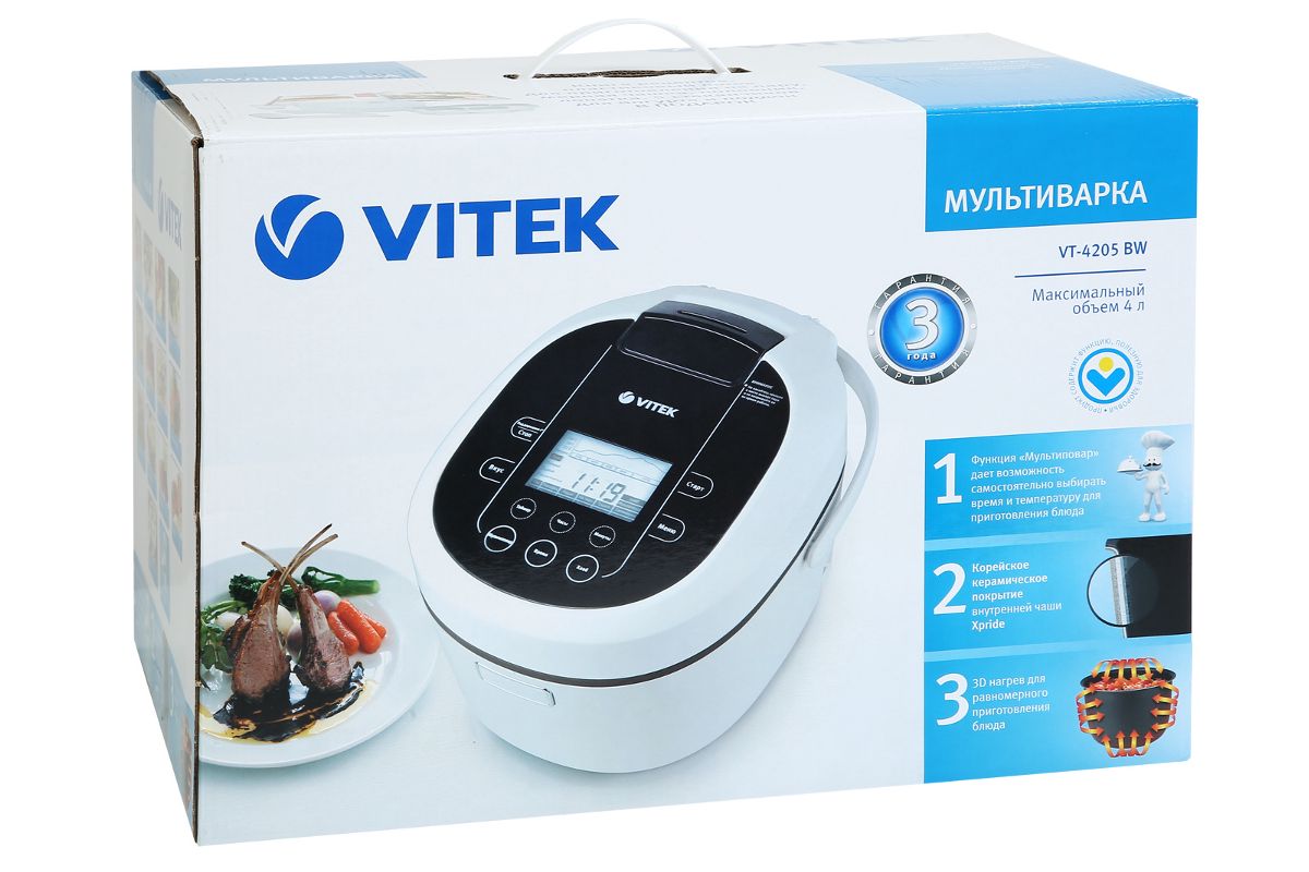 Мультиварка VITEK VT-4205 купить в Уфе по доступной цене: характеристики и  фото