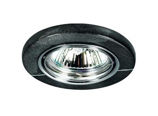 Изображение товара Встраиваемый светильник NOVOTECH STONE NT09 127 369282 хром черный камень 50 Вт
