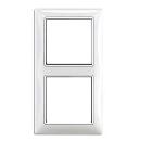 Изображение товара Декоративная рамка ABB 2512-94-507 Basic 55 белая 2 поста для розеток и выключателей