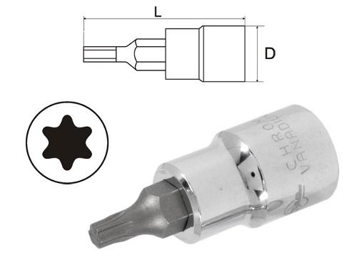 Изображение товара Бита TORX T50 48мм AIST высоколегированная сталь закалка 42-62 HRC