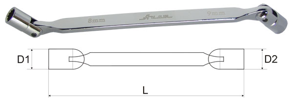 

Ключ торцевой шарнирный 24х27 Aist 08032427b, 08032427b