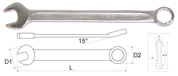 

Ключ гаечный комбинированный 11х11 Aist 010211a (11 мм)