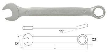 

Ключ гаечный комбинированный 26х26 Aist 011226-m (26 мм, 011226-m (26 мм)