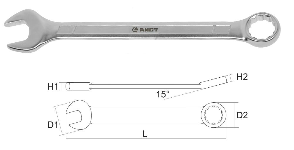 

Ключ гаечный комбинированный 30х30 Aist 010230c (30 мм, 010230c (30 мм)