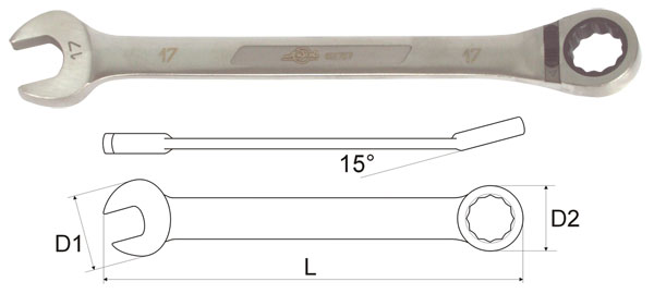 

Ключ гаечный комбинированный 13х13 Aist 11713, 11713