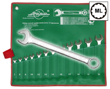 

Набор комбинированных гаечных ключей в чехле, 12 шт. Aist 0011312a1 (7 - 22 мм, 0011312a1 (7 - 22 мм)