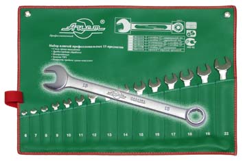 

Набор комбинированных гаечных ключей в чехле, 15 шт. Aist 0010115a-x (6 - 22 мм, 0010115a-x (6 - 22 мм)