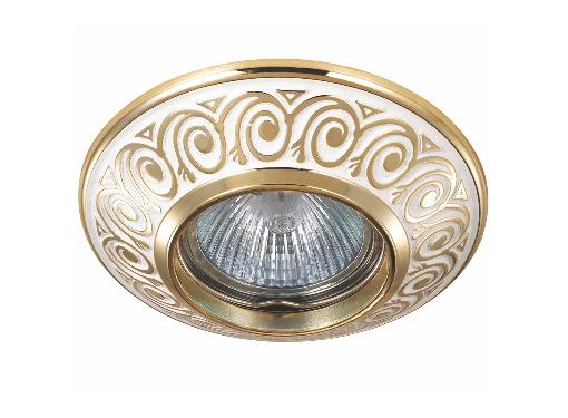 Изображение товара Встраиваемый светильник NOVOTECH VINTAGE 370001 классика золото и белый