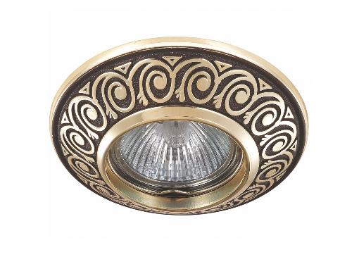 Изображение товара Встраиваемый светильник NOVOTECH VINTAGE 370002 коричневый золото 50W