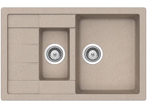 Изображение товара Кухонная мойка SCHOCK Aster 60D Cristalite Sabbia 780х500 мм с двумя чашами