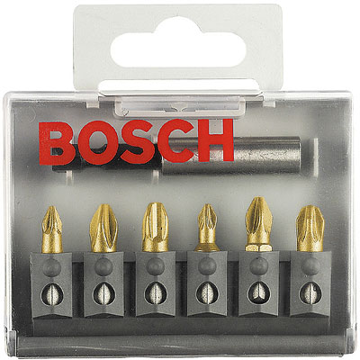 

Набор бит Bosch Maxgrip ph/pz/ls - 6шт.+держатель (2.607.001.936)