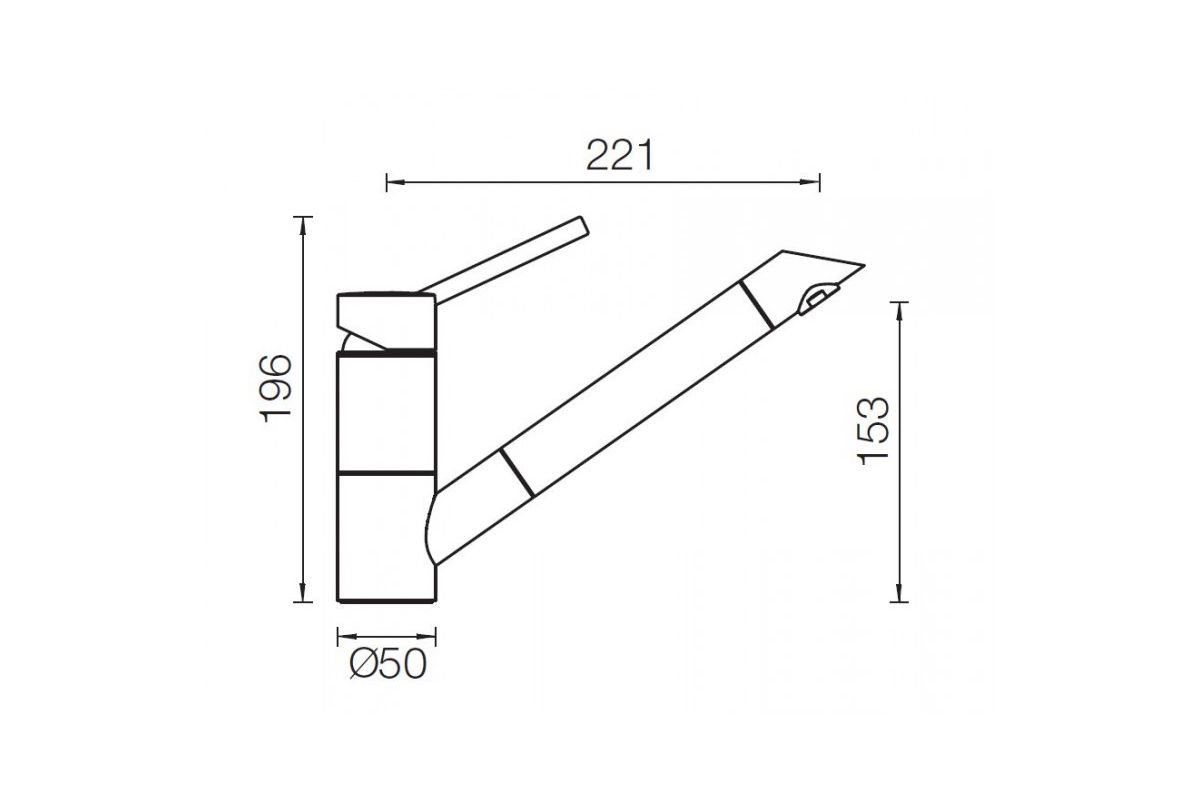 Смеситель Schock Piega-D Cristadur выдвижной излив хром/аворио