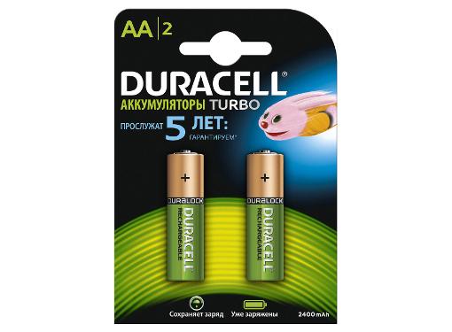  DURACELL HR6-2BL (2/20) 2400mah : AA (LR6) (-  . 2.)