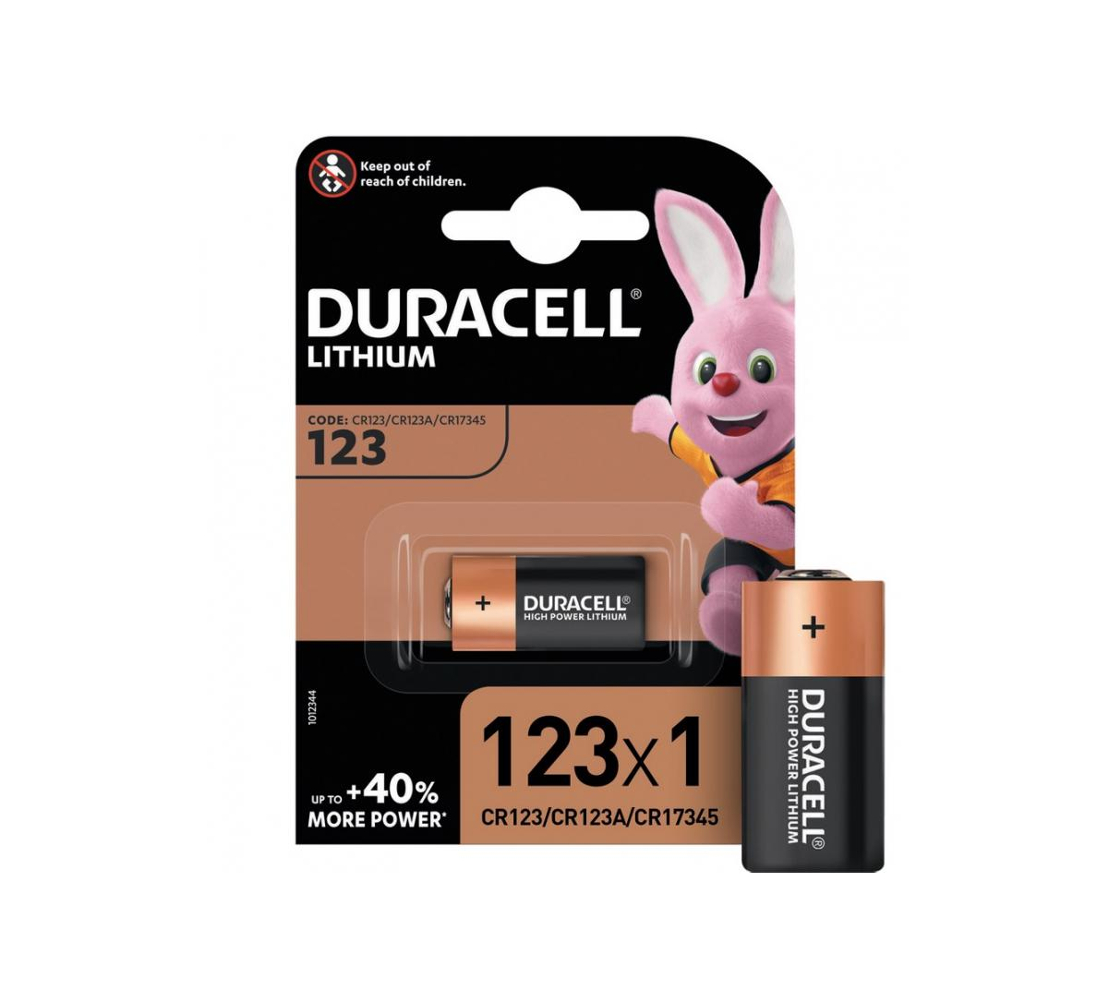  DURACELL CR123 ULTRA (10/50/6000) : CR123 (-  . 1.)