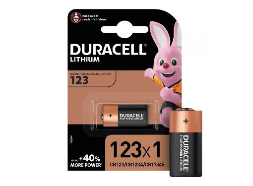  DURACELL CR123 ULTRA (10/50/6000) : CR123 (-  . 1.)