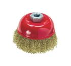 Кордщетка MATRIX чаша 125мм для УШМ гофрированная латунированная сталь (74606)