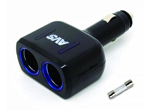 Изображение товара Разветвитель прикуривателя AVS 12/24 CS205 с подсветкой и защитой