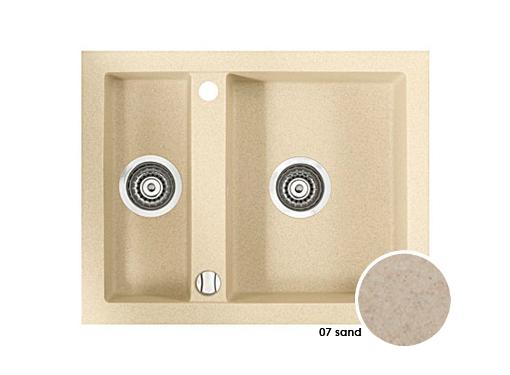 Изображение товара Мойка кухонная MARMORIN Cire 07 песочная с двумя чашами