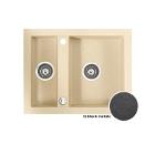 Мойка кухонная врезная MARMORIN Cire черный металлик