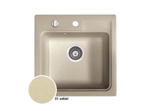 Изображение товара Мойка кухонная врезная MARMORIN Tama без сушки 465x465 мм сафари
