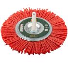 Кордщетка FIT плоская 100мм для дрели нейлон (38610)