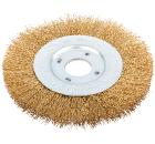 Кордщетка FIT плоская 125мм для УШМ гофрированная латунированная сталь (39065)