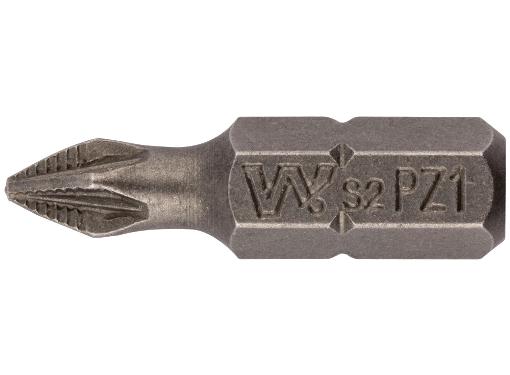 Изображение товара Бита WHIRLPOWER PZ1 25мм набор 20 шт усиленная сталь S2 профессиональный инструмент