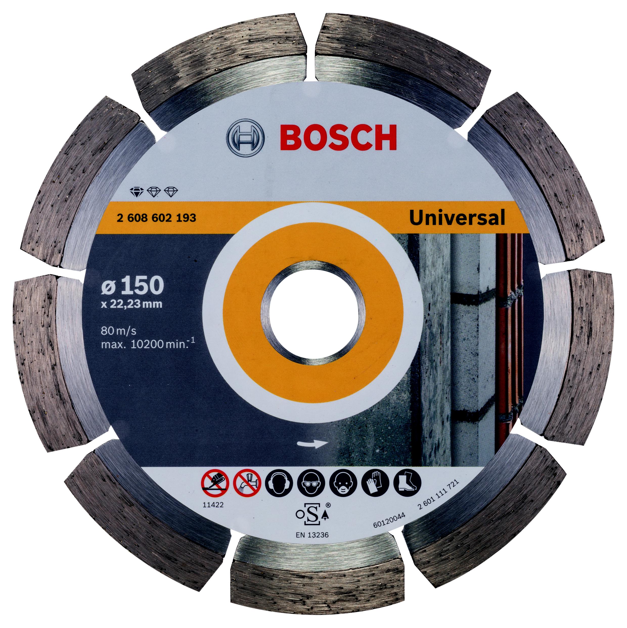 

Круг алмазный Bosch Standard for universal 150x22 сегмент (2.608.602.193), Standard for universal 150x22 сегмент (2.608.602.193)