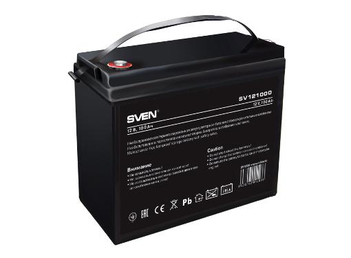 Изображение товара Аккумулятор SVEN SV121000 12В 100Ач для ИБП