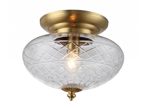 Изображение товара Настенно-потолочный светильник ARTE LAMP A2302PL-1PB классика стекло медь