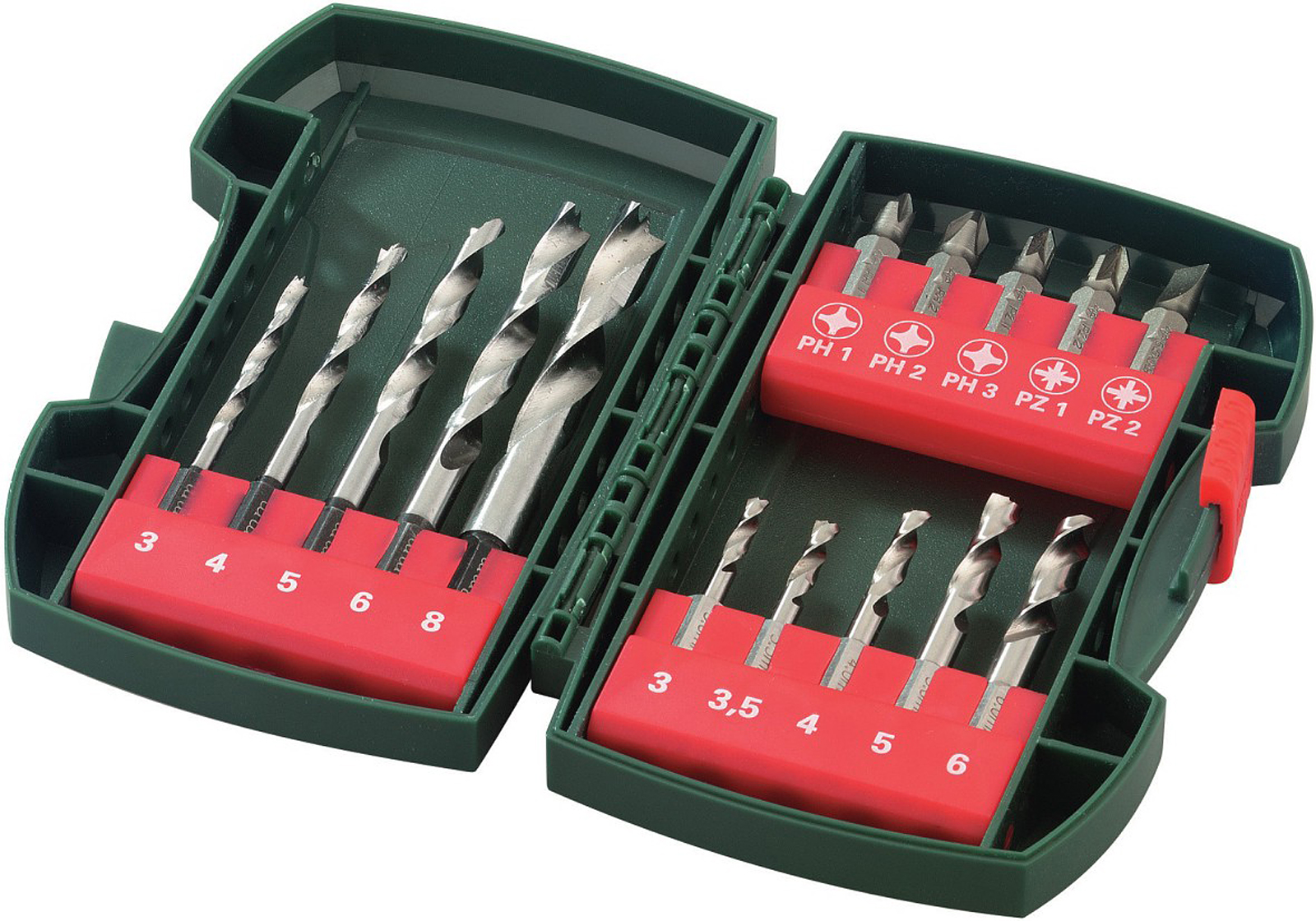 

Набор сверл Metabo 630453000 металл 3-3.5-4-5-6мм, 5шт., дерево 3-3.5-4-5-6, 5шт., биты 5шт.