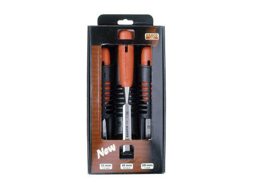 Изображение товара Набор стамесок BAHCO 414-S3-EUR 3 шт. закаленная сталь полипропилен