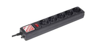 Сетевой фильтр POWERCUBE SPG-B-10 b 3.0м 5гнезд 10А 220В 3х1.0 серый