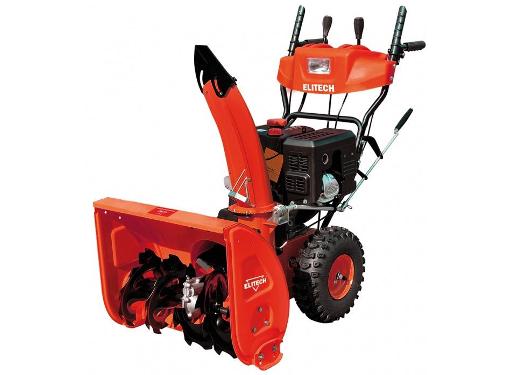 Изображение товара Бензиновый снегоуборщик ELITECH СМ 7Э 7 л.с. самоходный снеговой комбайн
