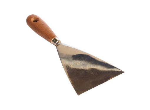 Изображение товара Малярный шпатель SANTOOL 120 мм из нержавеющей стали с деревянной ручкой