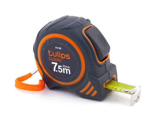 Изображение товара Рулетка строительная TULIPS TOOLS 7.5м х 25мм с магнитным зацепом и автостопом