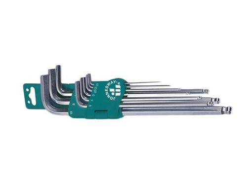 Изображение товара Набор шестигранных ключей JONNESWAY H06SA209S, 9 шт., сталь, шаровое окончание
